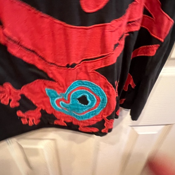 Desigual Women's Black and Red Embroidered Dress - Picture 7 of 9